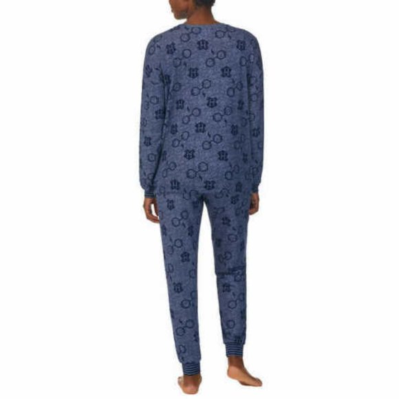 Harry Potter Women Cozy Pajama Sleepwear PJ's Set 2PC --Navy Blue - Picture 2 of 8